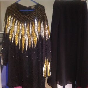 Womens taylored skirt and blouse